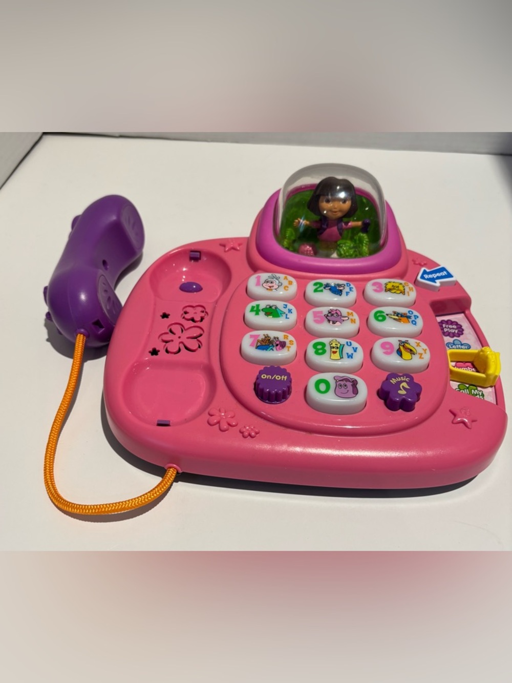 VTech DORA THE EXPLORER Dial and Learn Phone 2009 Working Rare Toy - Picture 3 of 4